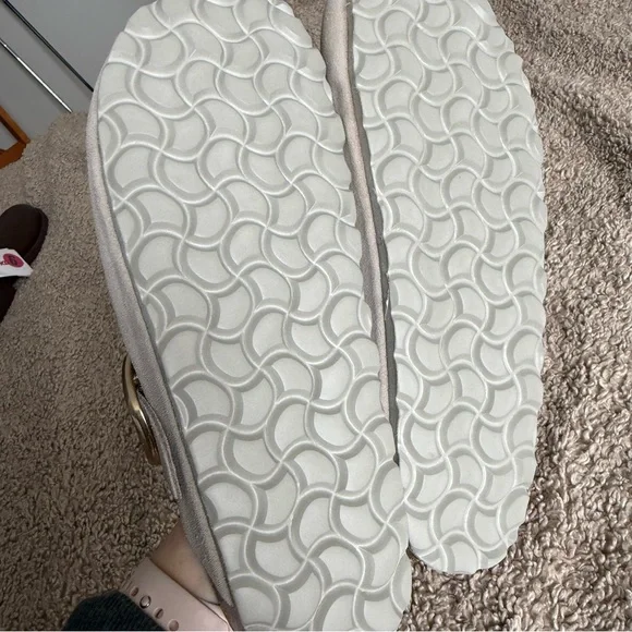 Autenti Suede Clogs Sandals Taupe Beige Buckle Made in Spain  Birkenstock - Picture 3 of 5